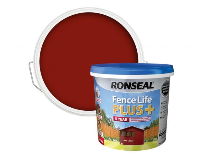 Ronseal 5 Litre Fence Life Plus Paint - Red Cedar