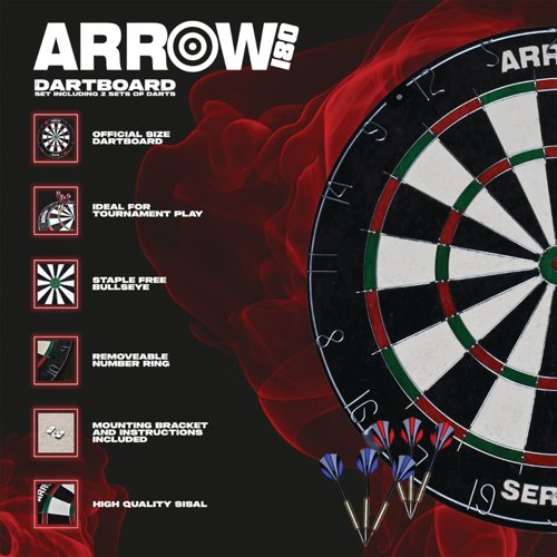 Arrow180 Bristle Dartboard Set ARD00101