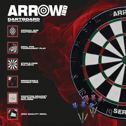 Arrow180 Bristle Dartboard Set ARD00101