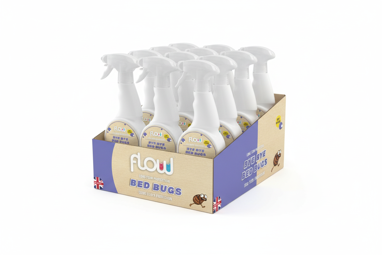 Flow Bye Bye Bed Bug Treatment Killer Insect Replellant  | 750ml Trigger Spray
