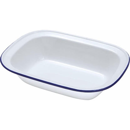 Falcon Enamel Oblong Pie Dish | &nbsp;Blue and White | 26cm