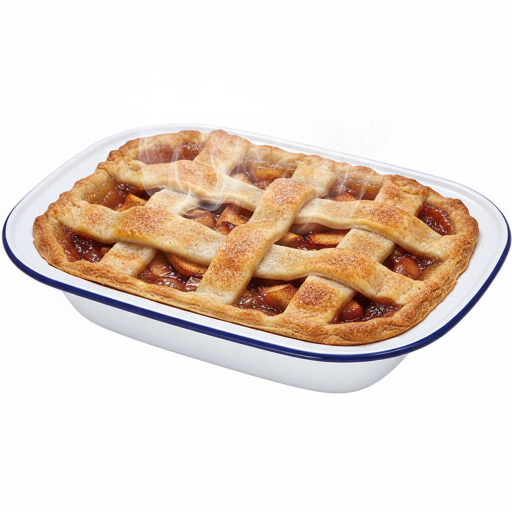 Falcon Enamel Oblong Pie Dish | &nbsp;Blue and White | 26cm