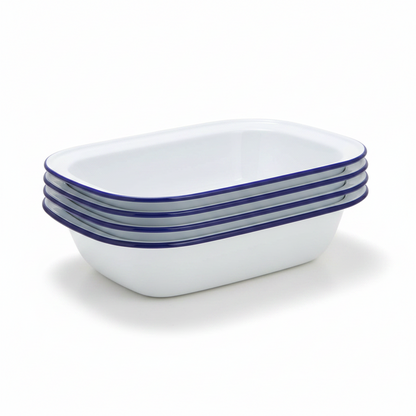 Falcon Enamel Oblong Pie Dish | &nbsp;Blue and White | 26cm