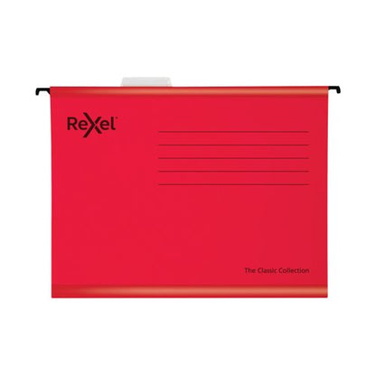 Rexel Classic Suspension Files Foolscap Red (Pack of 25) 2115592