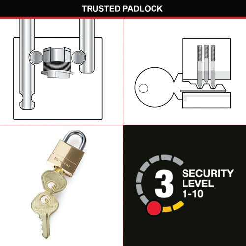 Master Lock 40Mm Brass Padlock 140EURD