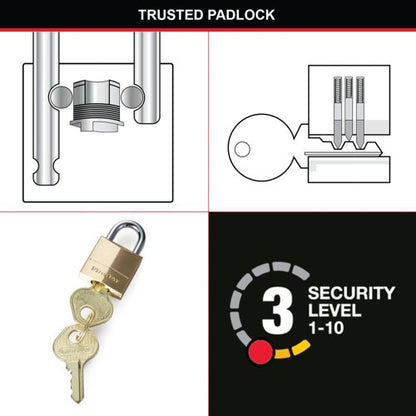Master Lock 40Mm Brass Padlock 140EURD