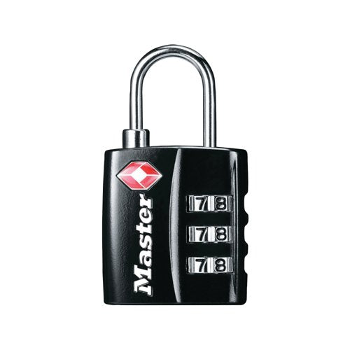 Master Lock 32mm Tsa Combination Padlock Black 40054