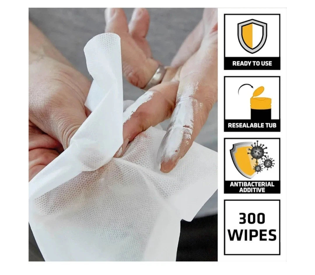 Everbuild Multi Use Wonder Wipes 300 Wipes | Cleans hands, tools and surfaces.