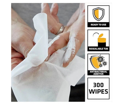 Everbuild Multi Use Wonder Wipes 300 Wipes | Cleans hands, tools and surfaces.