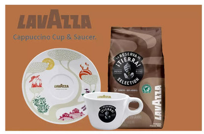 New Lavazza Tierra Cappuccino Coffee Cup & Saucer 6oz/170ml