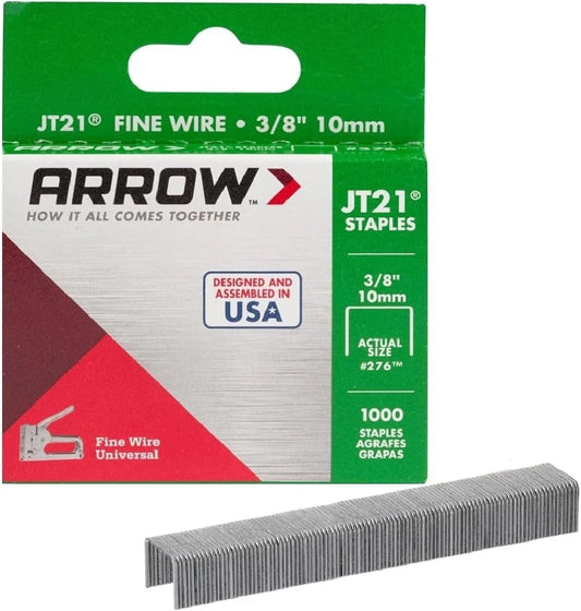 Arrow JT21 Staples 10mm| Home Repairs,Crafting,Art Projects & Upholstery.
