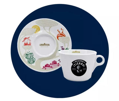 New Lavazza Tierra Cappuccino Coffee Cup & Saucer 6oz/170ml