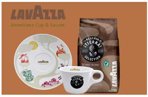 New Lavazza Tierra Americano Coffee Cup & Saucer 9oz/255ml