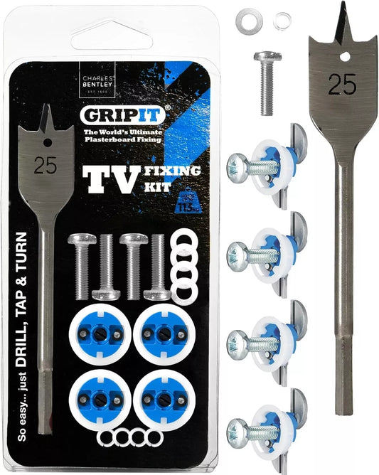 Gripit GRIP IT TV Plasterboard Fixings Wall Bracket Holds 113kg