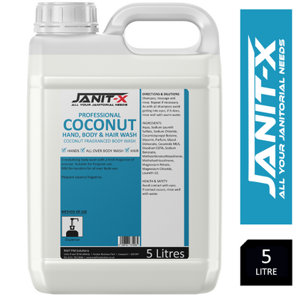 Janit-X Professional Coconut Hand, Body & Hair Wash 5 litre - NWT FM SOLUTIONS