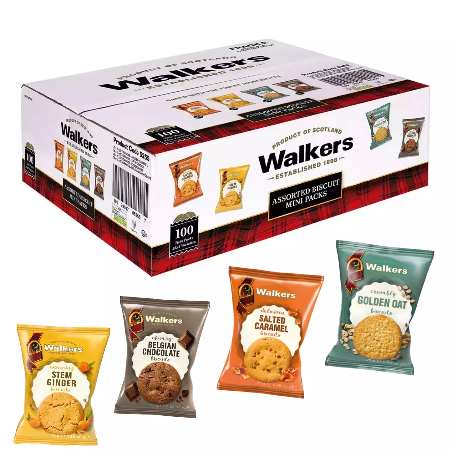 Walkers Mini Assorted Biscuits 4 Variety 100's