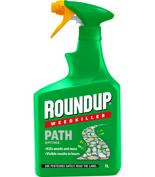 Roundup Optima Path Weed Killer | Fast Acting | Kills to the Root | 1 Litre Spray
