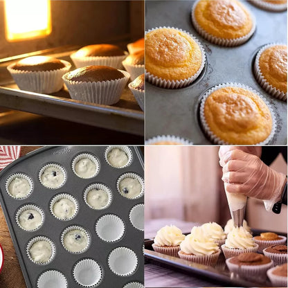 Caroline Plain White Muffin Cake Cases - Tub Of 50 Large (8Cm X 4Cm)