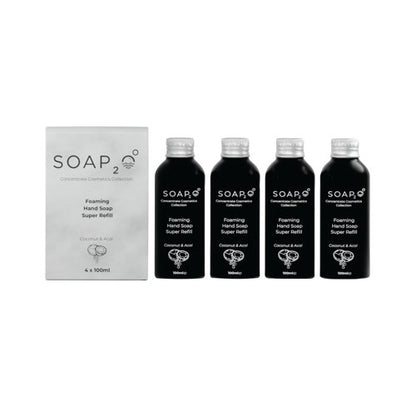 Soap2O Foaming Hand Soap Super Refill Makes 4L Pack of 4 S2OAB100