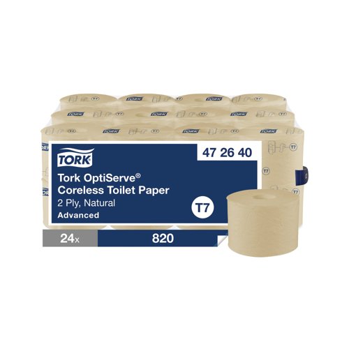 Tork OptiServe Coreless Toilet Paper Roll Natural Pack of 24 472640