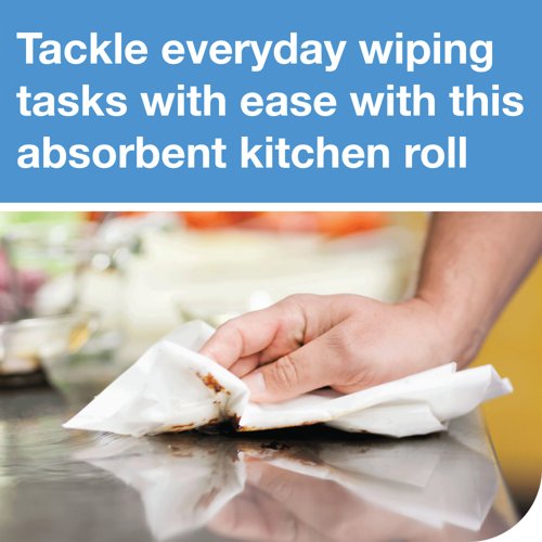 Tork Extra Absorbent Kitchen Roll 2-Ply White (Pack of 24) 120269