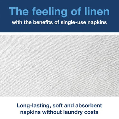 Tork LinStyle Dinner Napkins 4 Fold White (Pack of 50) 478711