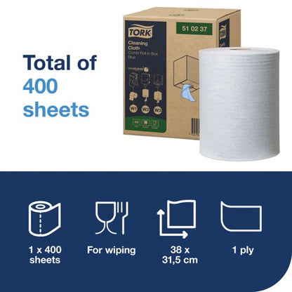 Tork Multi Purpose Cloth Combi Roll 152M Blue 510237