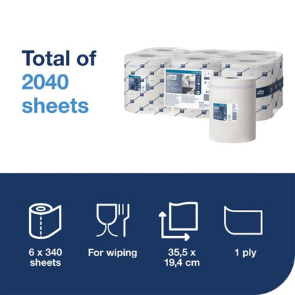 Tork Reflex M4 Centrefeed Wiping Paper 1-Ply 114m (Pack of 6) 473412