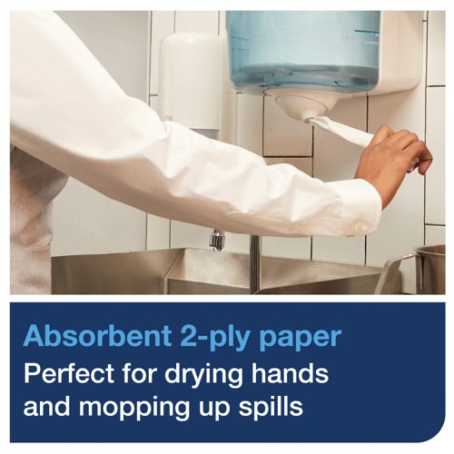 Tork Reflex Multipurpose Wiping Paper Plus 2-Ply 200 Sheets (Pack of 9) 473474