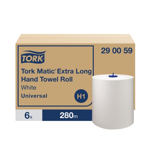 Tork Matic Hand Towel H1 White 280m (Pack of 6) 290059