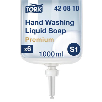 Tork Hand Washing Liquid Soap 1 Litre (6 Pack) 420810