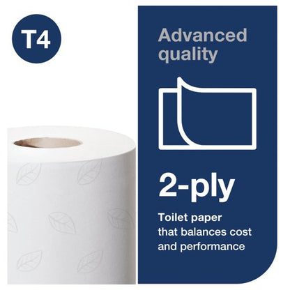 Tork T4 Conventional Toilet Paper Roll Advanced 2-Ply White 320 Sheets (Pack of 36) 100320