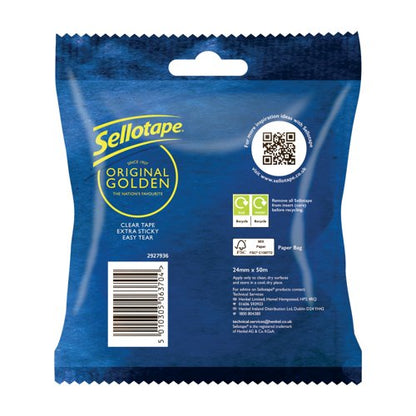 Sellotape Original Golden Tape 24mmx50m CDU (Pack of 24) 2928291