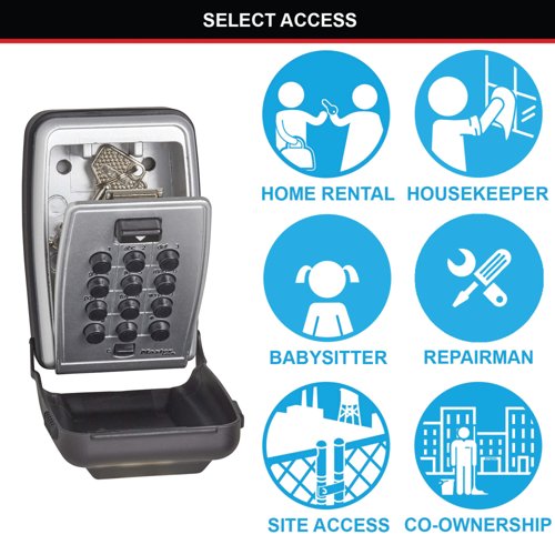 Master Lock Select Access Key Safe Box Push Button Wall Mount 5423EURD