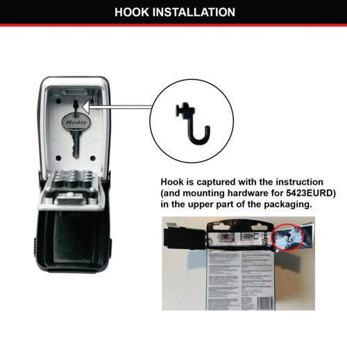Master Lock Select Access Key Safe Box Push Button Wall Mount 5423EURD