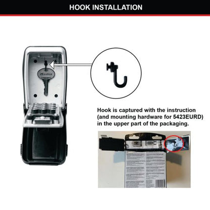 Master Lock Select Access Key Safe Box Push Button Wall Mount 5423EURD