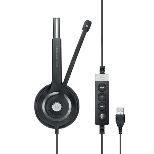 Epos Impact SC 260 USB MS LI Wired Binaural Headband Headset Black 1000579