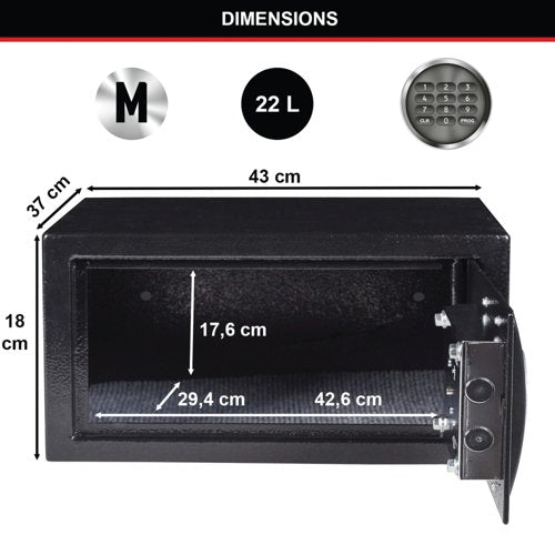Master Lock Electronic Lock Laptop Safe 22 Litre Black X075ML