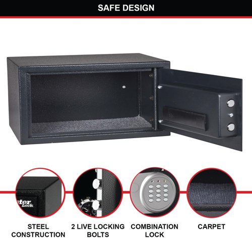 Master Lock Electronic Lock Laptop Safe 22 Litre Black X075ML