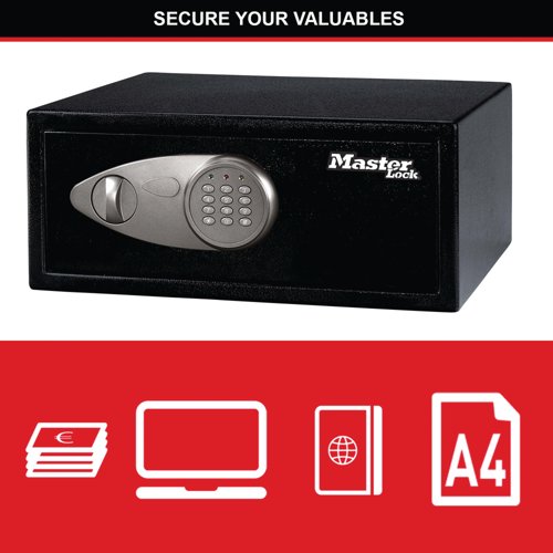 Master Lock Electronic Lock Laptop Safe 22 Litre Black X075ML