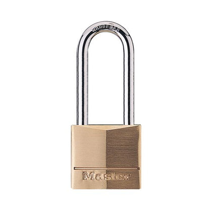 Master Lock 40mm Brass Padlock with 2 Keys Long Shackle 140EURDLH