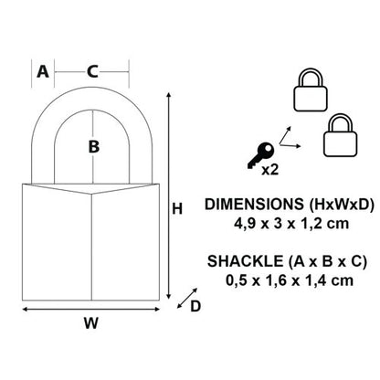 Master Lock 30mm Brass Padlock with 2 Keys (Pack of 2) 130EURT