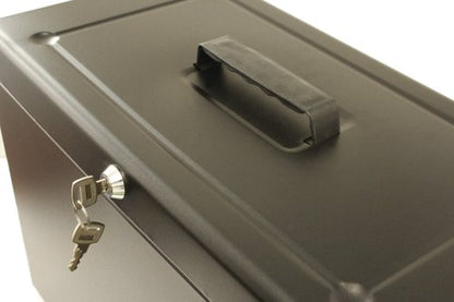 Cathedral Metal File Box Home Office Foolscap Black HOBK