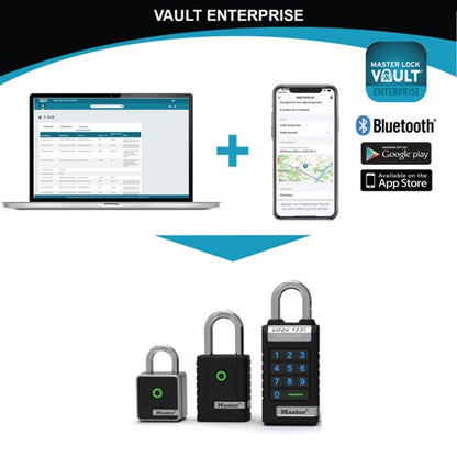 Master Lock Indoor Bluetooth Padlock Black 4400EUREC