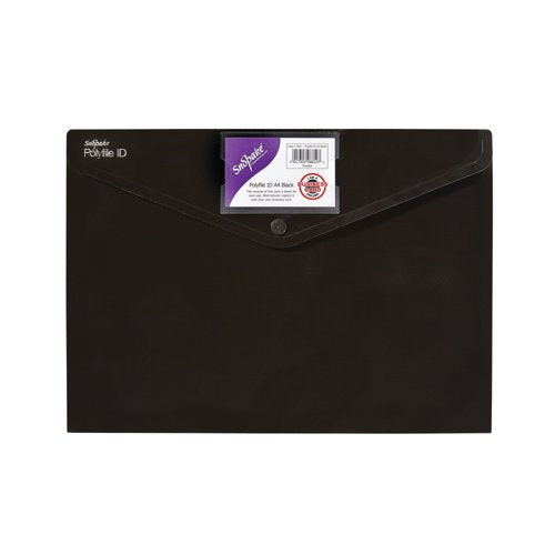 Snopake Polyfile ID A4 Polypropylene Black (Pack of 5) 12491