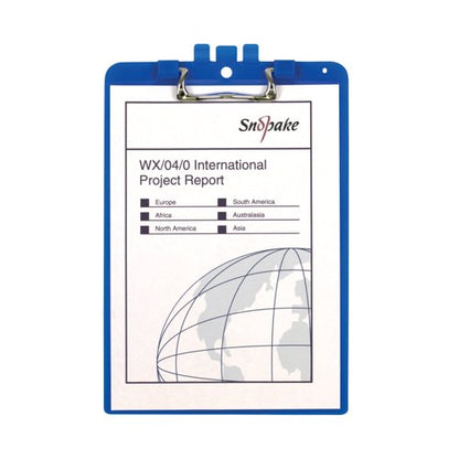 Snopake Clipboard With Pen Holder A4 Blue 15886