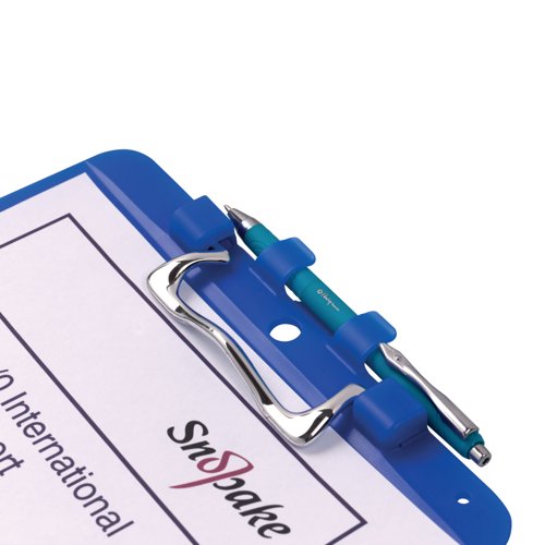 Snopake Clipboard With Pen Holder A4 Blue 15886
