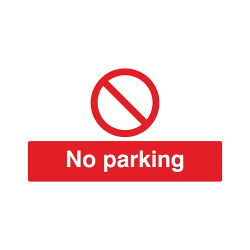 Safety Sign No Parking 300X500Mm Pvc ML01929R