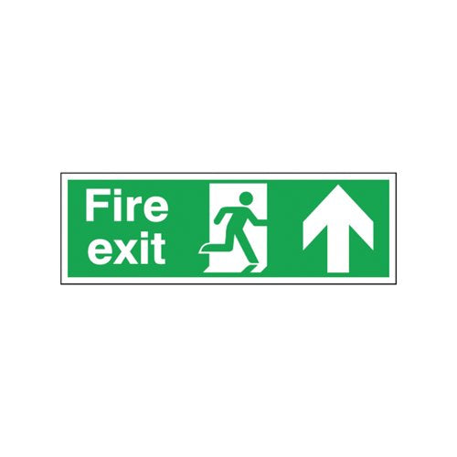 Safety Sign Fire Exit Up 150X450Mm Self-Adhesive EB09A/S