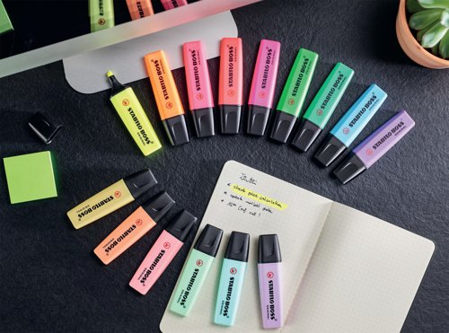 Stabilo Boss Original Highlighter Pens Wallet Assorted (Pack of 8) 70/8